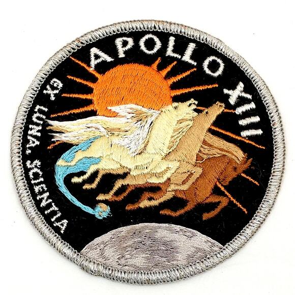 Vintage Apollo XIII Embroidered Patch 4" Ex Luna Scientia Original New - Picture 1 of 4
